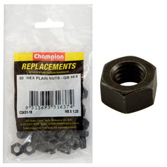 Champion - Hex Plain Nuts - High Tensile - M8 x 1.25mm - Class 8 | C2431-18