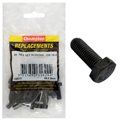 Champion - Hex Set Screws - High Tensile - M8 x 20mm - Grade 10.9 | C2431-5