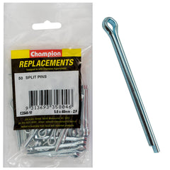 Champion - Split Pins - 5.0 x 40mm - Zinc Plated | C2540-10