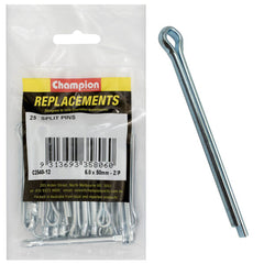 Champion - Split Pins - 6.0 x 50mm - Zinc Plated | C2540-12