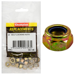 Champion - HEX NUTS-SELF LOCKING-NYLON INSERT-M8 x 1.00mm | C270-3