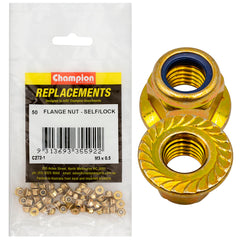 Champion - Hex Flange-Self-Locking Nuts - Nylon Insert - M3 x 0.5mm | C272-1