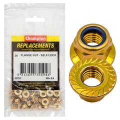 Champion - Hex Flange-Self-Locking Nuts - Nylon Insert - M5 x 0.8mm | C272-3