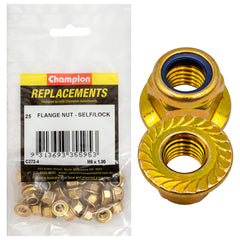 Champion - Hex Flange-Self-Locking Nuts - Nylon Insert - M6 x 1.00mm | C272-4