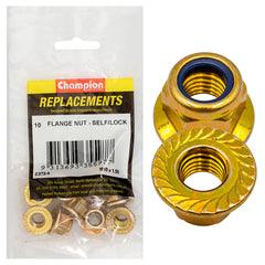 Champion - Hex Flange-Self-Locking Nuts - Nylon Insert - M10 x 1.50mm | C272-6