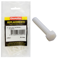 Champion - Hex Set Screws - Plastic - M6 x 40mm | C2788-11