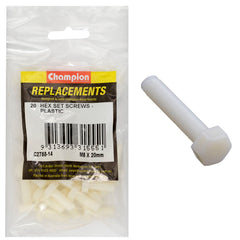 Champion - Hex Set Screws - Plastic - M8 x 20mm | C2788-14