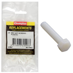 Champion - Hex Set Screws - Plastic - M6 x 16mm | C2788-7