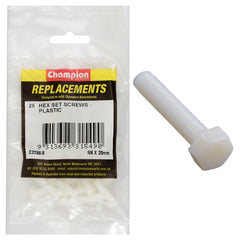 Champion - Hex Set Screws - Plastic - M6 x 20mm | C2788-8