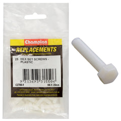 Champion - Hex Set Screws - Plastic - M6 x 25mm | C2788-9