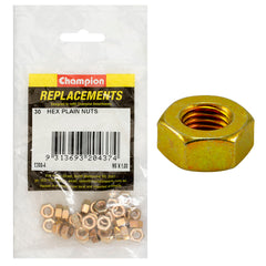 Champion - Hex Plain Nuts - High Tensile - M6 x 1.00mm - Class 8 | C300-4