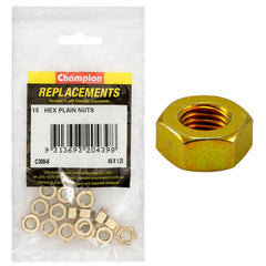 Champion - Hex Plain Nuts - High Tensile - M8 x 1.25mm - Class 8 | C300-6