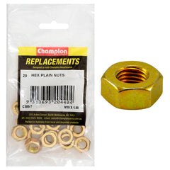 Champion - Hex Plain Nuts - High Tensile - M10 x 1.5mm - Class 8 | C300-7