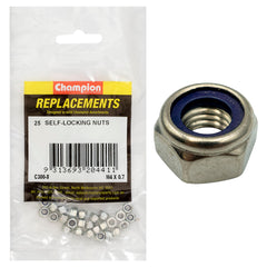 Champion - HEX NUTS-SELF LOCKING-NYLON INSERT-M4 x 0.7mm | C300-8