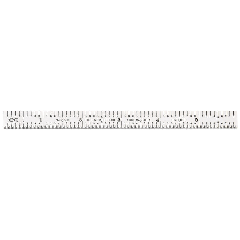 Starrett - Steel Rule 6in 6R Grad Full-Flexible | C306R-6