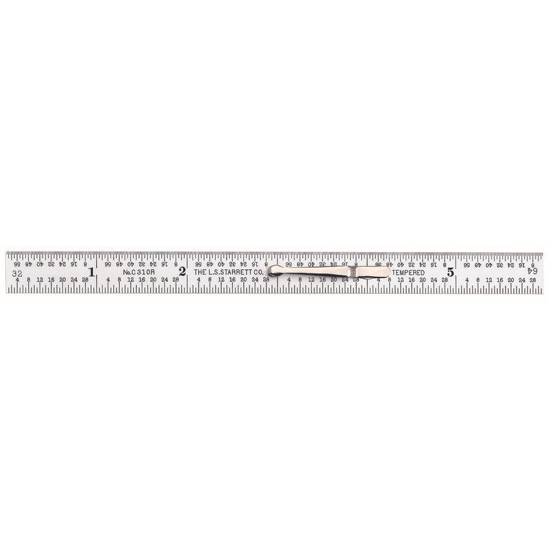 Starrett - Steel Rule 6in 10 Grad Full-Flexible W/ Pocket Clip | C310K-6