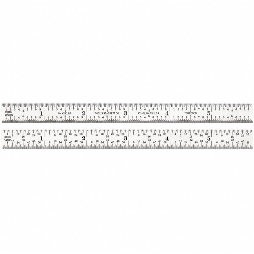 Starrett - Steel Rule 36in 16R Grad Full-Flexible | C316R-36