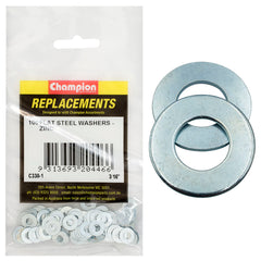 Champion - WASHERS-FLAT-STEEL-3/16" x 7/16" x 20G-ZINC PLATED | C330-1