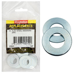 Champion - WASHERS-FLAT-STEEL-⅝" x 1-1/4" x 15G-ZINC PLATED | C330-9