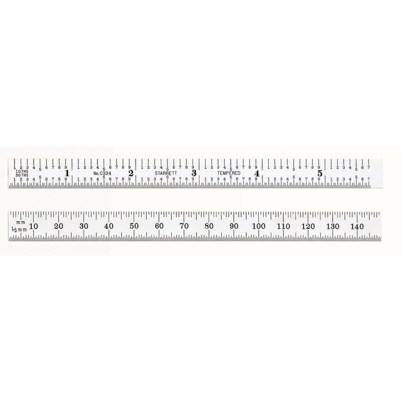 Starrett - RULE 150MM FULL-FLEXIBLE NO.34 STEEL | C334-150