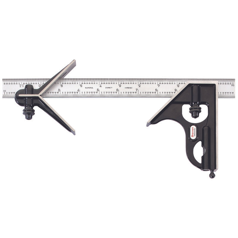 Starrett - Combination Square 12in 4R Grad Center Head | C33HC-12-4R