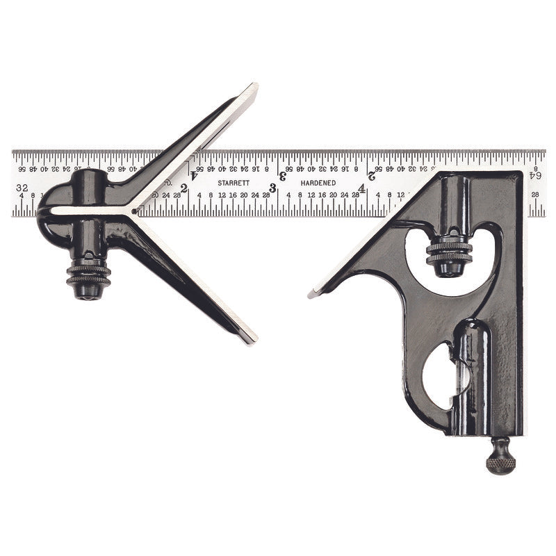 Starrett - Combination Square 6in 4R Grad Center Head | C33HC-6-4R
