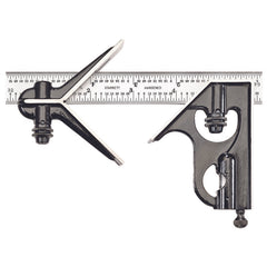 Starrett - Combination Square 6in 4R Grad Center Head | C33HC-6-4R