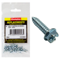 Champion - SELF TAPP SCREWS-HEX-COMBO-3.5 x 13mm-ZINC PLATED | C350-1