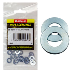 Champion - WASHERS-FLAT-STEEL-1/4" x 9/16" x 18G-ZINC PLATED | C360-10