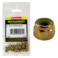 Champion - HEX NUTS-SELF LOCKING-NYLON INSERT-1/4"-UNF | C360-1