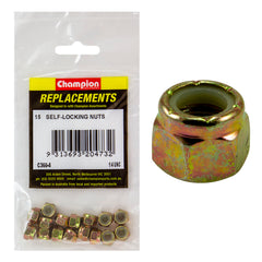 Champion - HEX NUTS-SELF LOCKING-NYLON INSERT -1/4"-UNC | C360-4