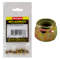 Champion - HEX NUTS-SELF LOCKING-NYLON INSERT-M6 x 1.00mm | C360-7