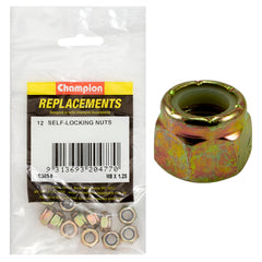 Champion - HEX NUTS-SELF LOCKING-NYLON INSERT-M8 x 1.25mm | C360-8
