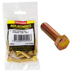 Champion - HEX SET SCREWS-HIGH TENSILE-7/16" x 1-1/4"-UNF-GRADE 5 | C365-13