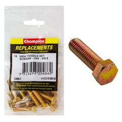 Champion - HEX SET SCREWS-HIGH TENSILE-5/16" x 1-1/4"-UNF-GRADE 5 | C365-7
