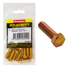 Champion - Hex Set Screws - High Tensile - 3/8" x 1" - UNC - Grade 5 | C370-10