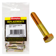 Champion - HEX BOLTS-HIGH TENSILE-3/8" x 2"-UNC-GRADE 5 | C370-12