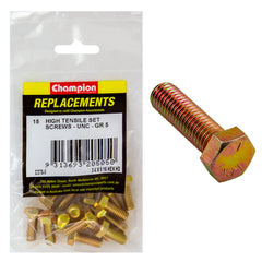 Champion - Hex Set Screws - High Tensile - 5/16" x 3/4" - UNC - Grade 5 | C370-5