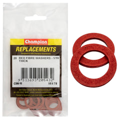 Champion - WASHERS-FLAT-FIBRE-⅝" x 7/8" x 1/16"-RED | C390-10