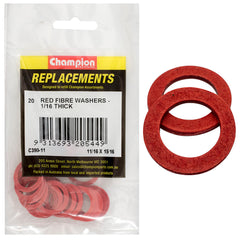 Champion - WASHERS-FLAT-FIBRE-11/16" x 15/16" x 1/16"-RED | C390-11