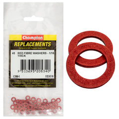 Champion - WASHERS-FLAT-FIBRE-5/32" x 5/16" x 1/16"-RED | C390-1