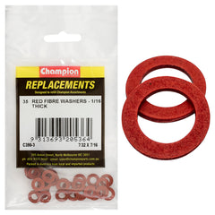 Champion - WASHERS-FLAT-FIBRE-7/32" x 7/16" x 1/16"-RED | C390-3
