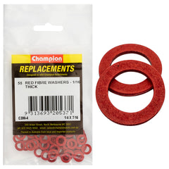 Champion - WASHERS-FLAT-FIBRE-1/4" x 7/16" x 1/16"-RED | C390-4