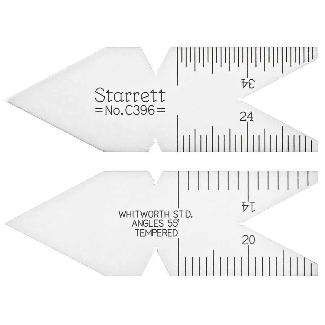 Starrett - Center Gage Whitworth Or English Standard 55deg | C396