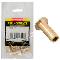 Champion - Hose Plugs - Barbed - Brass - 1/2" | C40-6