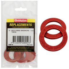 Champion - WASHERS-FLAT-FIBRE-1" x 1-1/2" x 1/32"-RED | C400-14