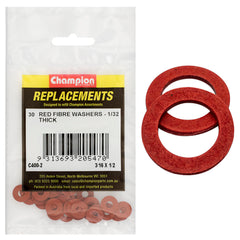 Champion - WASHERS-FLAT-FIBRE-3/16" x 1/2" x 1/32"-RED | C400-2