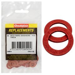 Champion - WASHERS-FLAT-FIBRE-5/16" x ⅝" x 1/32"-RED | C400-4