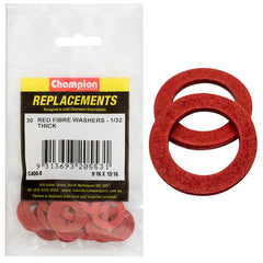 Champion - WASHERS-FLAT-FIBRE-9/16" x 15/16" x 1/32"-RED | C400-8