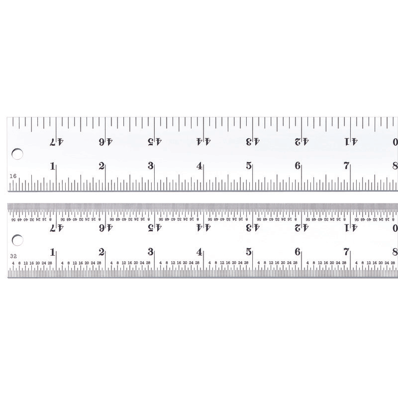 Starrett - Steel Rule Heavy Spring-Tempered 48in 4R Grad | C404R-48